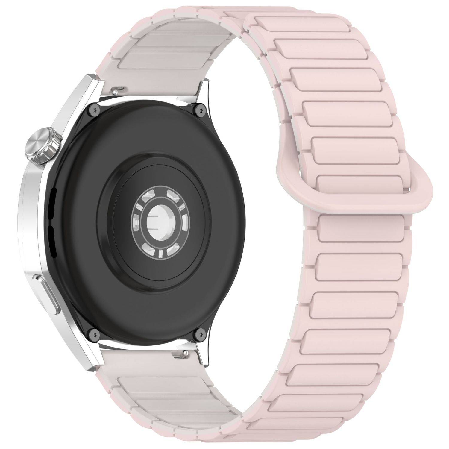 Für Xiaomi Redmi Watch 5 Active Two Color Silikon Magnetisches Ersatz Arm Band Pink