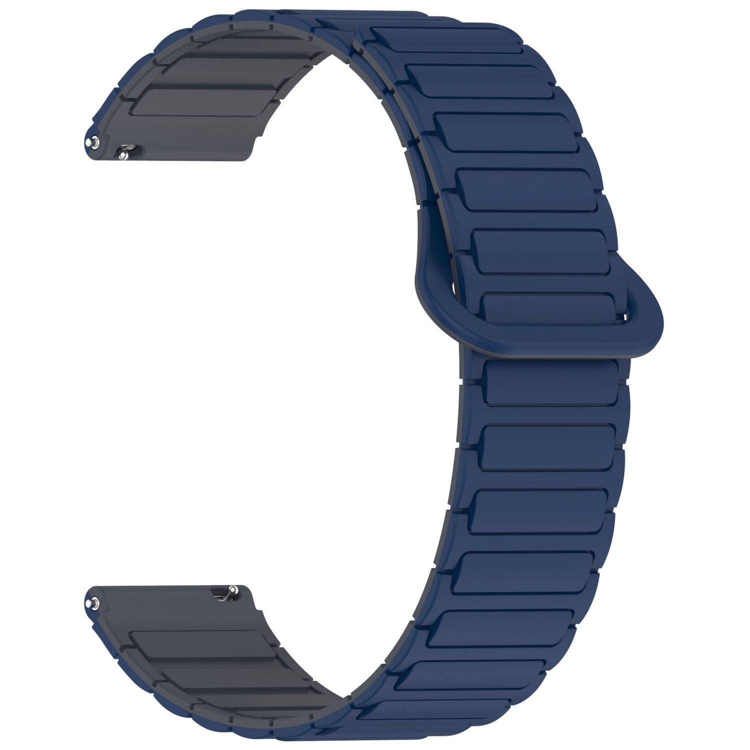 Für Xiaomi Redmi Watch 5 Active Two Color Silikon Magnetisches Ersatz Arm Band Blau