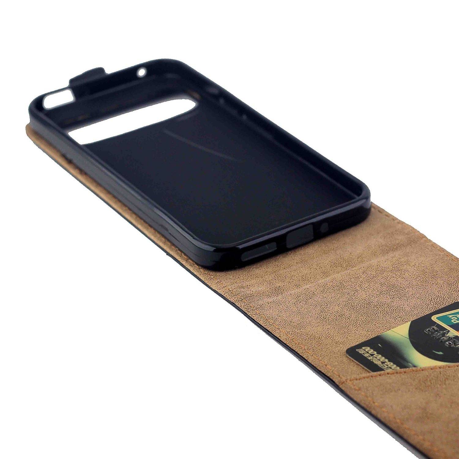 Für Google Pixel 9 Pro XL Flip Handy Tasche Hülle Cover Etui Schutz Case Schwarz