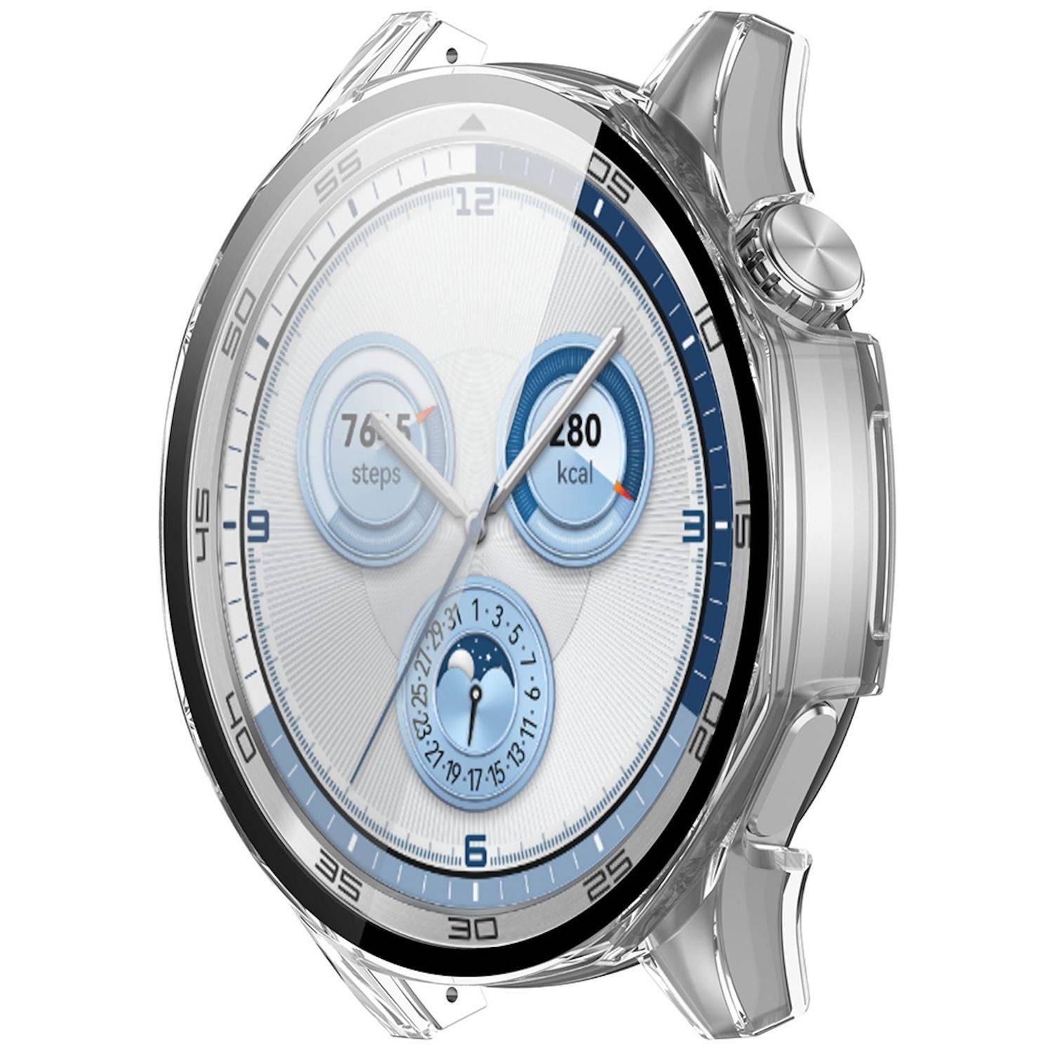 Für Huawei Watch GT 5 46mm Kunststoff Watch PC Hülle + Schutz Hart Glas Transparent