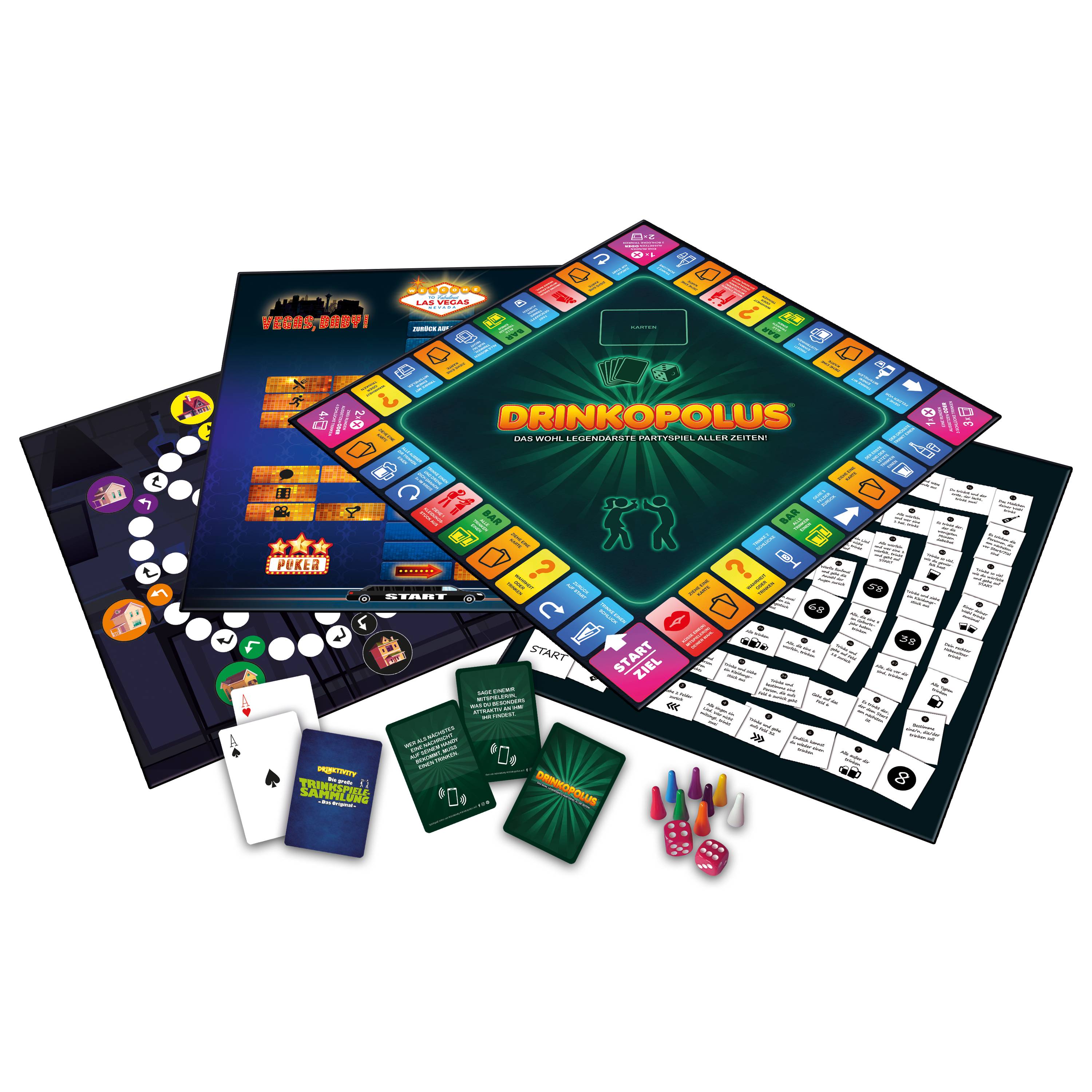 Drinktivity - Die große Trinkspielesammlung (DE) Partyspiele Erwachsene 33 Spiele Party Box