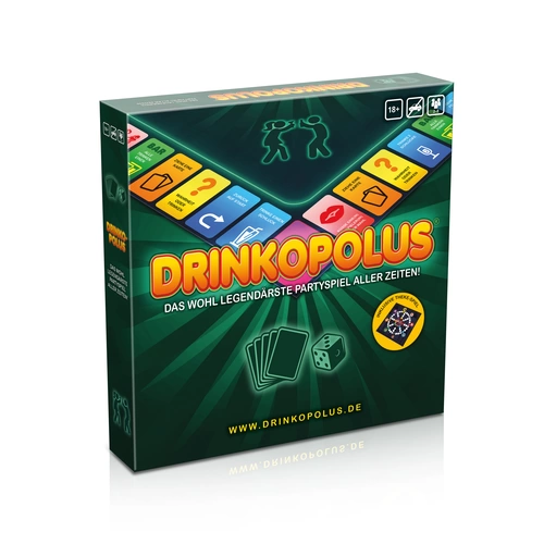 Brettspiel - Drinkopolus Partyspiel für Erwachsene inkl. Spiel "Theke" Brettspiel - Drinkopolus Partyspiel für Erwachsene inkl. Spiel "Theke"