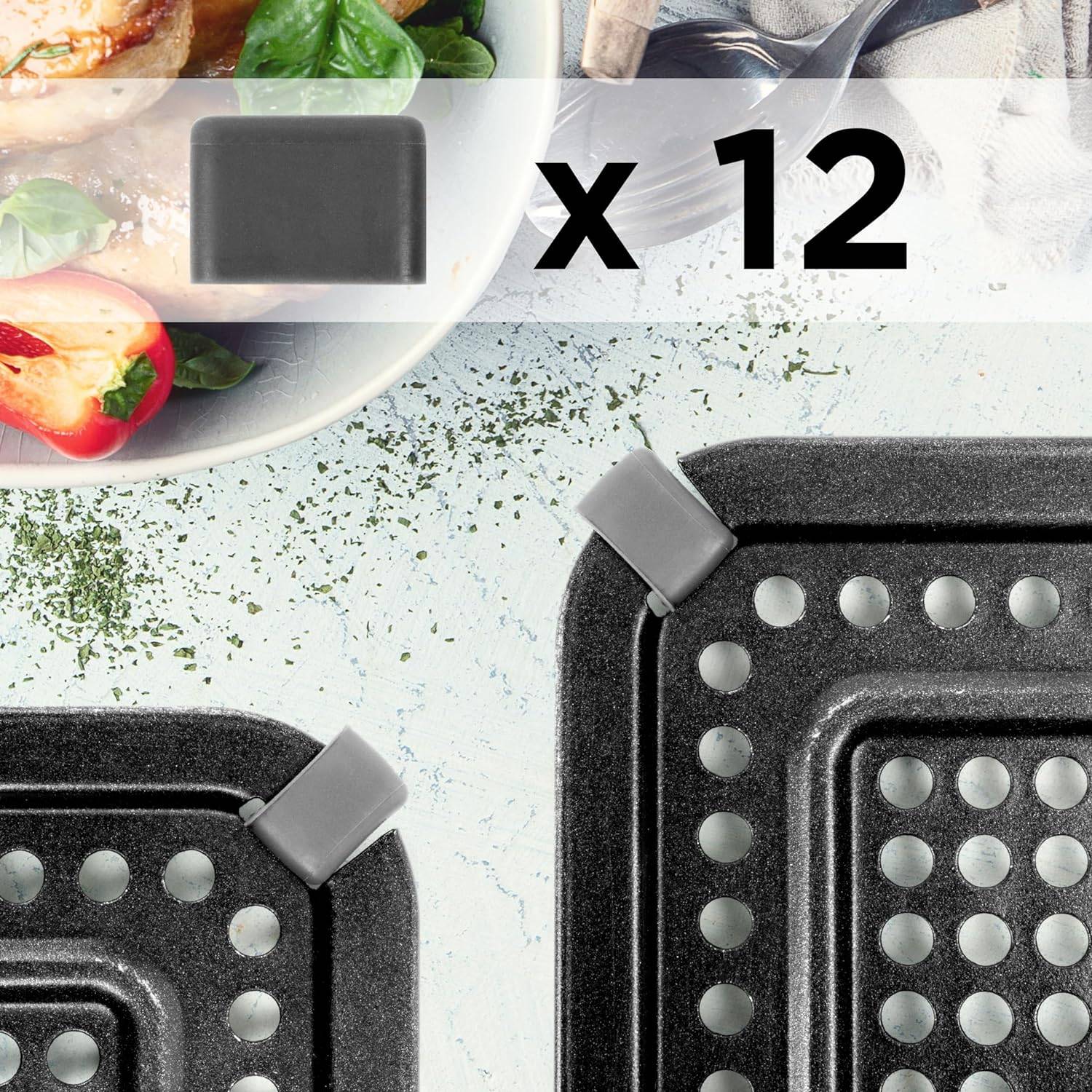 Duronic AFPADS Gummifüße, 12 Schon Gummis für Heißluftfritteusen Bodenplatten, Kompatibel mit AF34