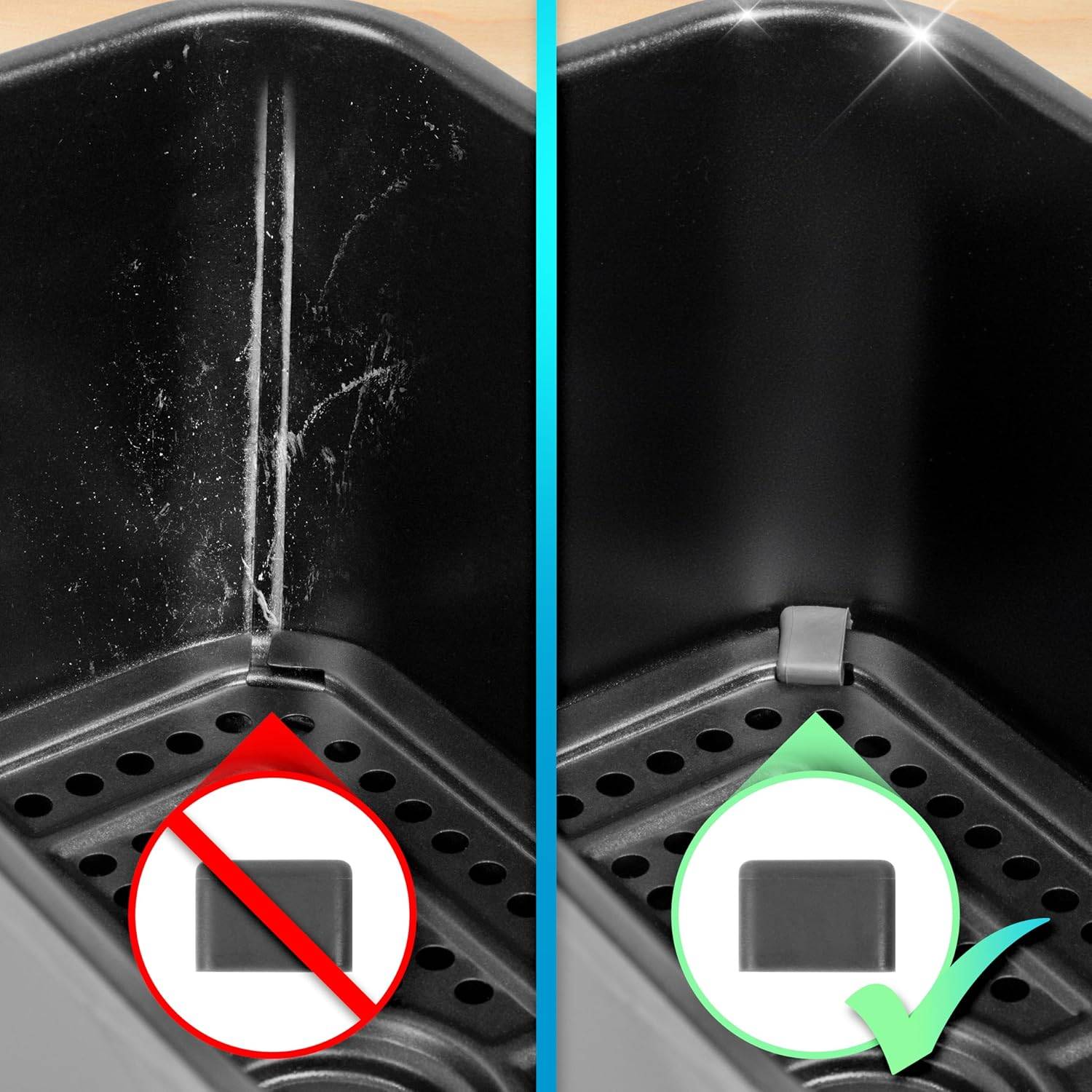 Duronic AFPADS Gummifüße, 12 Schon Gummis für Heißluftfritteusen Bodenplatten, Kompatibel mit AF34