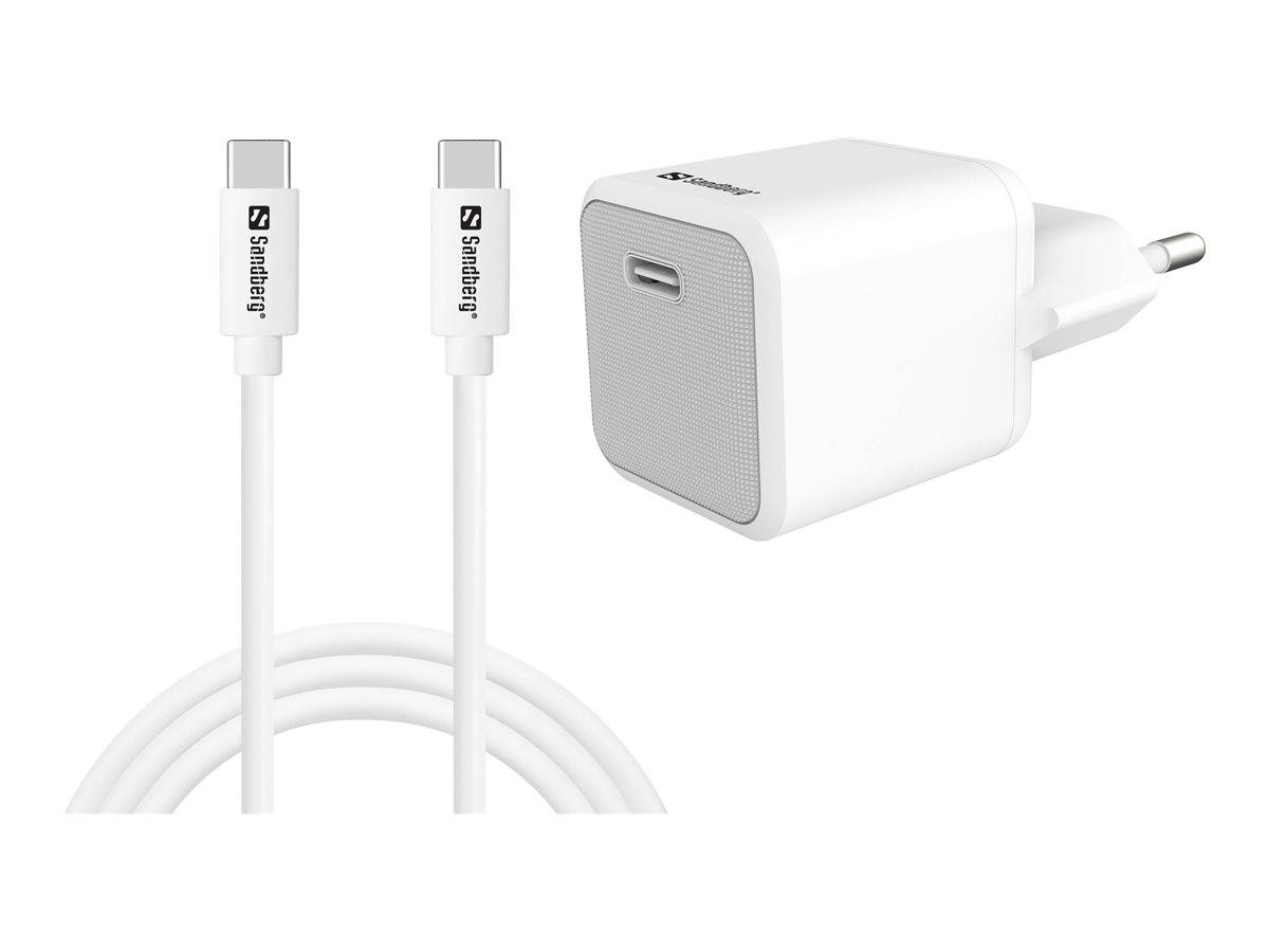 Sandberg - Netzteil - 2-in-1 - 20 Watt - 3 A - PD (24 pin USB-C)