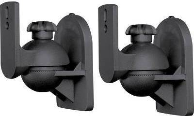 SpeaKa Professional Lautsprecher-Wandhalterung Neigbar+Schwenkbar Wandabstand (max.): 6.4 cm Schwarz 1 Paar (29215C36)