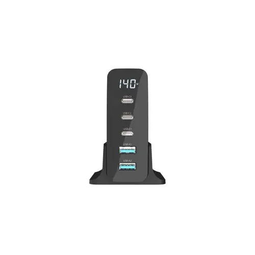 Sitecom 140W GaN-Stromversorgungs-Desktop-Ladegerät mit LED-Bildschirm Sitecom 140W GaN-Stromversorgungs-Desktop-Ladegerät mit LED-Bildschirm