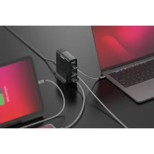 Sitecom 140W GaN-Stromversorgungs-Desktop-Ladegerät mit LED-Bildschirm Sitecom 140W GaN-Stromversorgungs-Desktop-Ladegerät mit LED-Bildschirm