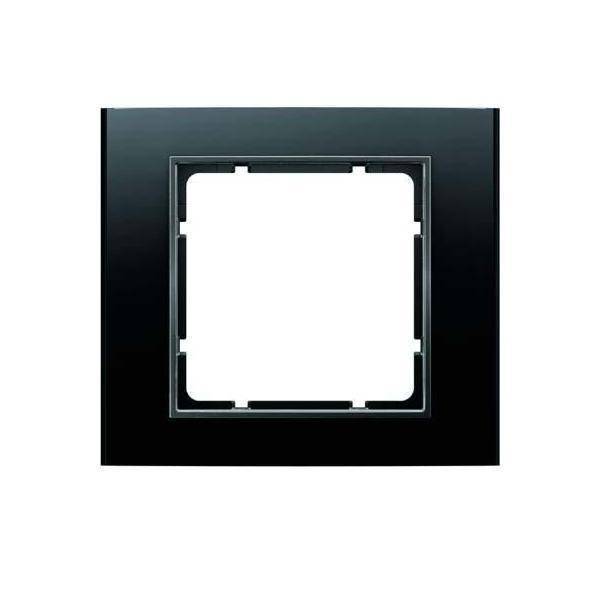 Berker Rahmen B.3 Alu 10113005 schwarz/anthrazit 1fach Install.Baumaterial Schaltermat/Geb.Steu