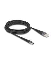 Delock USB 2.0 Kabel Typ-A Stecker zu Type-C mit verlängertem Knickschutz 3 3 m