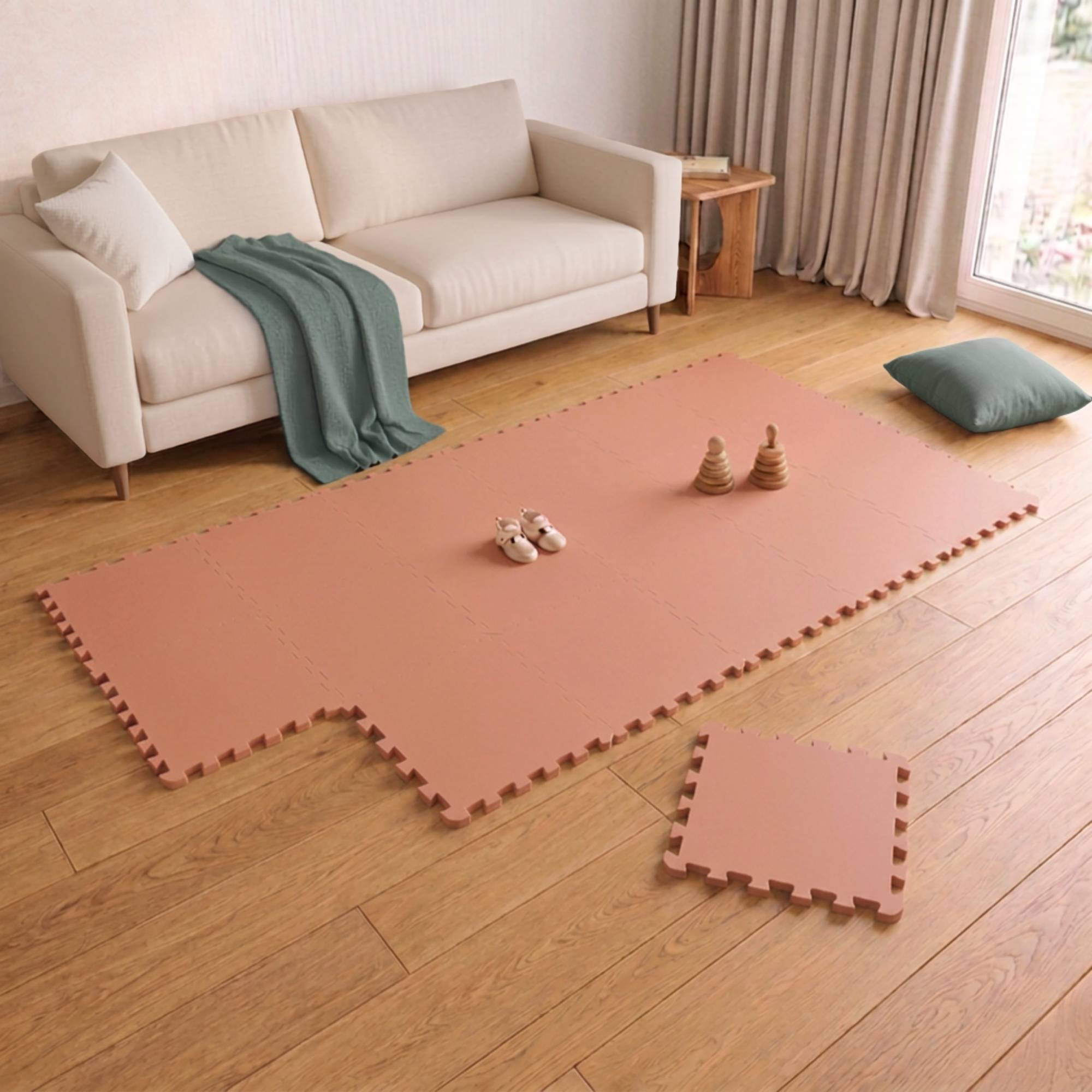 18 Teile Spielmatte Baby Puzzlematte - 30x30 Krabbelmatte Bodenmatte Kinderzimmer