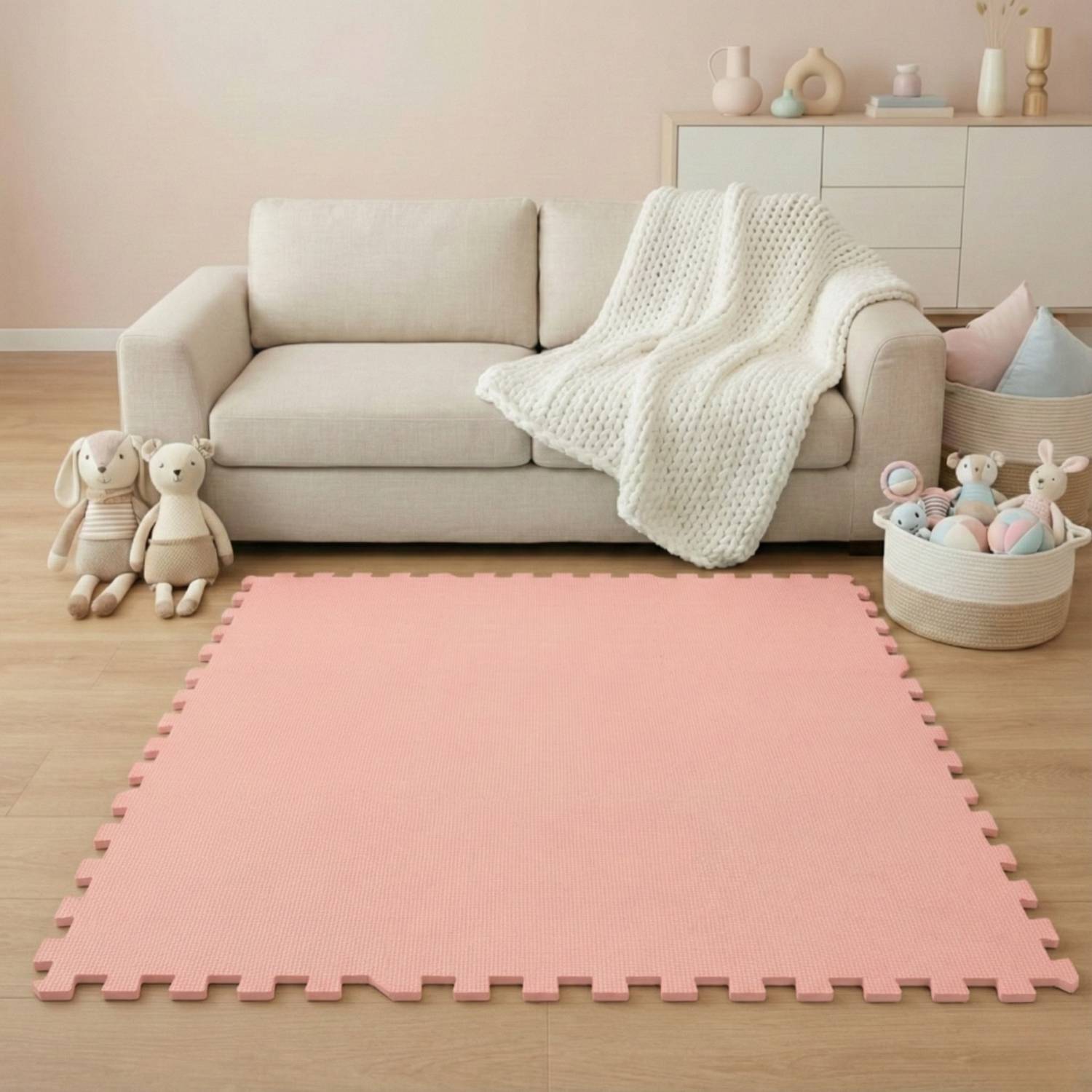 18 Teile Spielmatte Baby Puzzlematte - 30x30 Krabbelmatte Bodenmatte Kinderzimmer