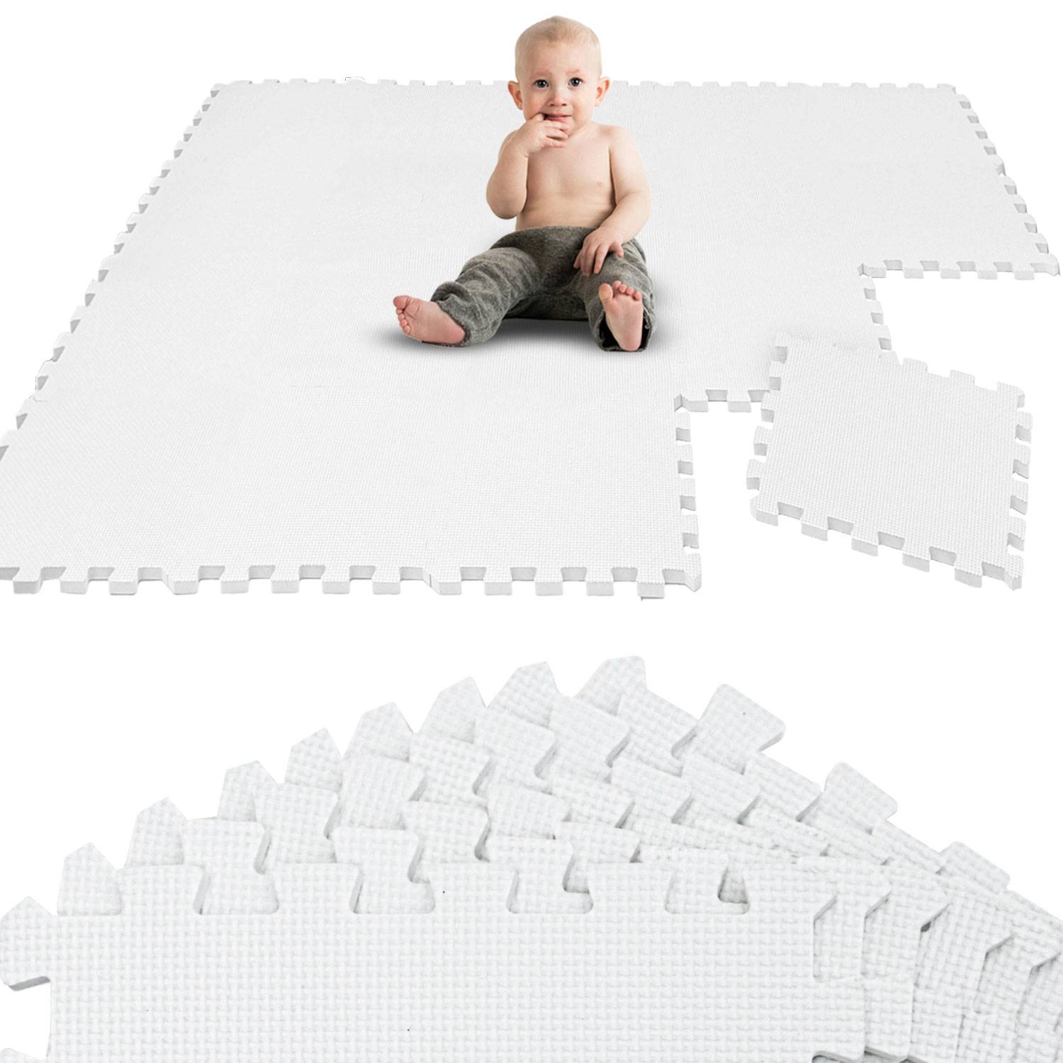 18 Teile Spielmatte Baby Puzzlematte - 30x30 Krabbelmatte Bodenmatte Kinderzimmer