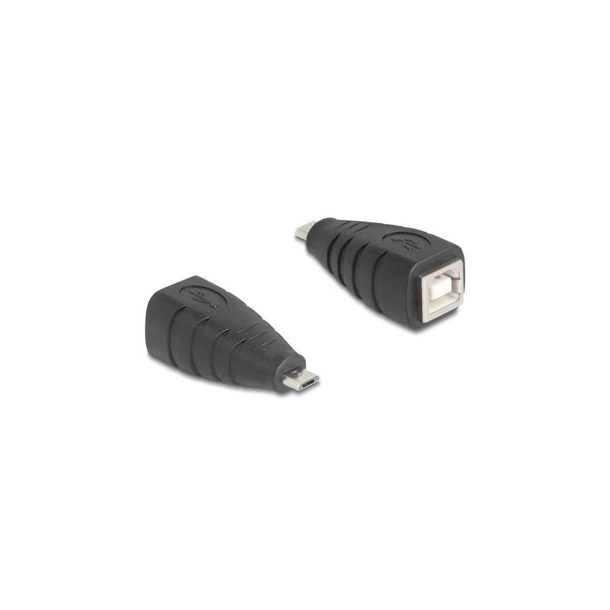 67201 - USB 2.0 Adapter USB Typ Micro-B Stecker zu USB Typ-B Buchse