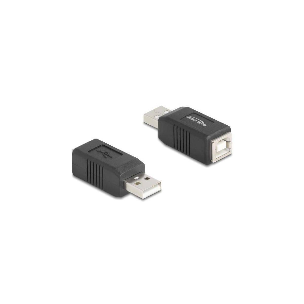 67202 - USB 2.0 Adapter USB Typ-A Stecker zu USB Typ-B Buchse