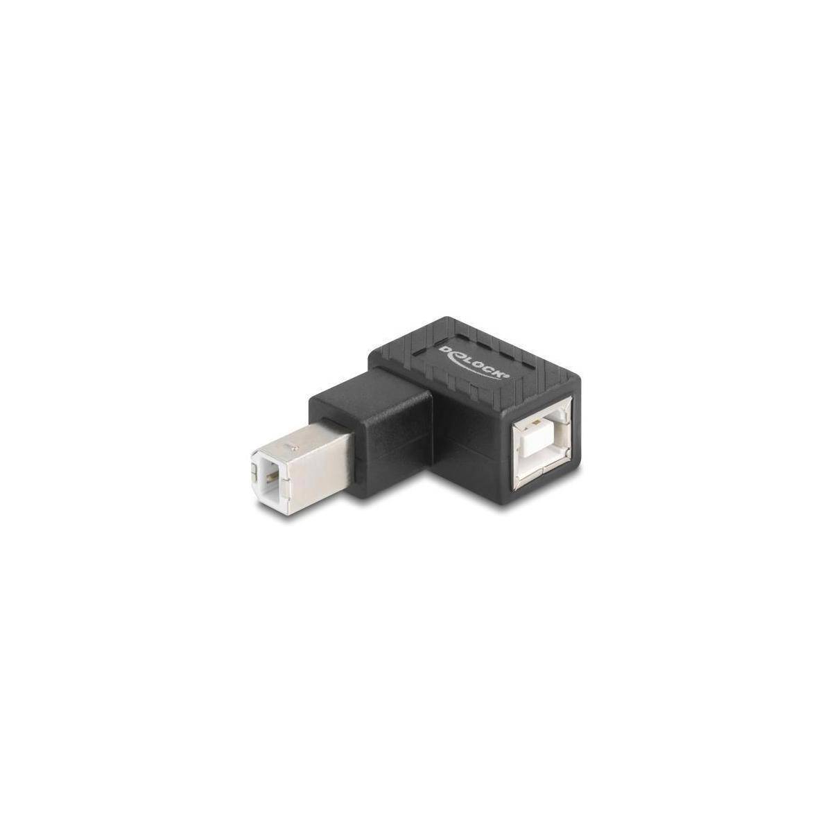 67204 - USB 2.0 Adapter USB Typ-B Stecker zu USB Typ-B Buchse 90 gewinkelt unten