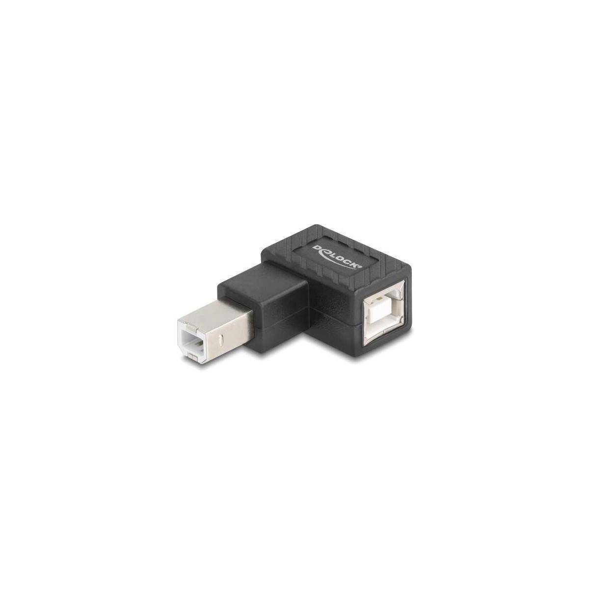 67206 - USB 2.0 Adapter USB Typ-B Stecker zu USB Typ-B Buchse 90 rechts gewinkelt