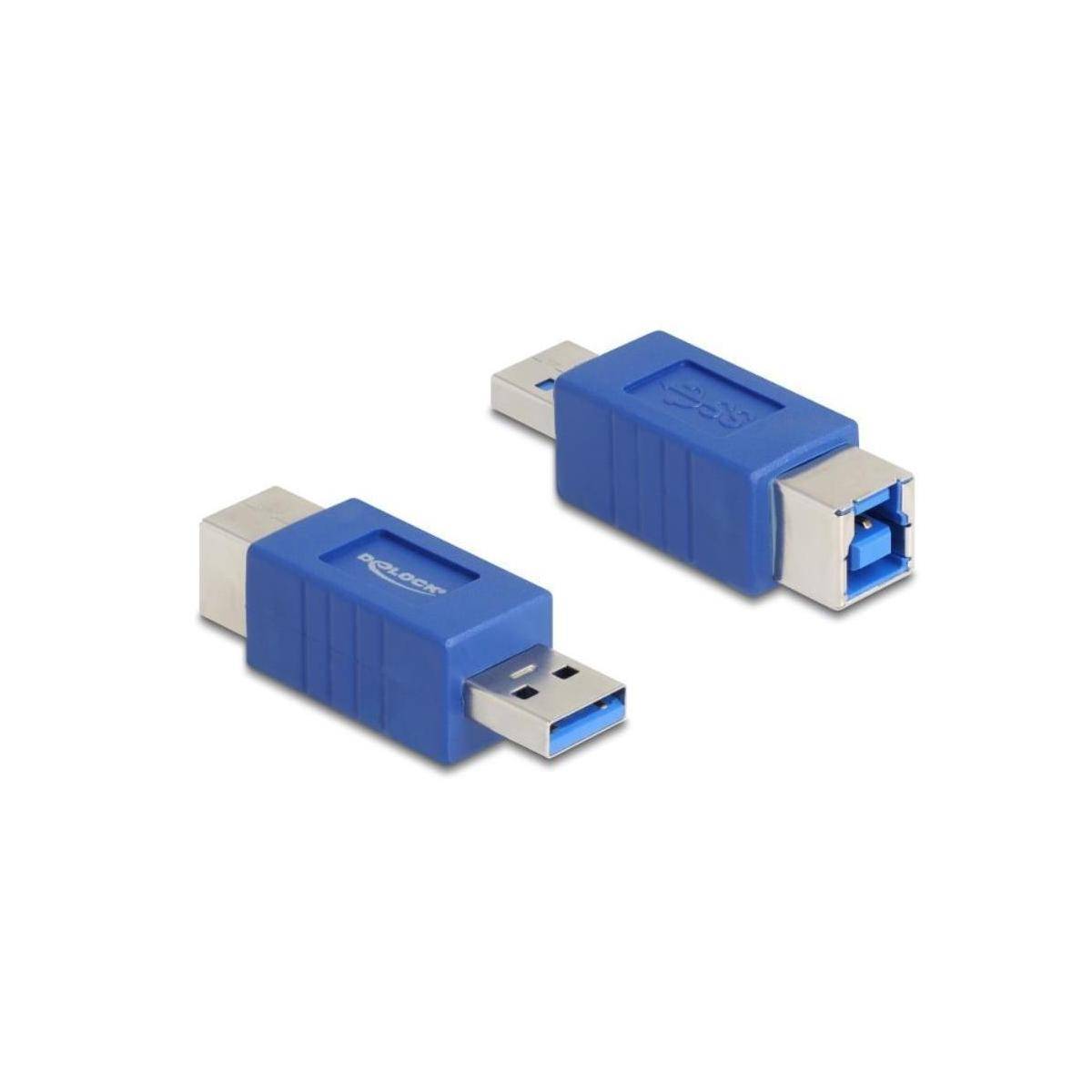 67217 - USB 5 Gbps Adapter USB Typ-A Stecker zu USB Typ-B Buchse (gekreuzt)
