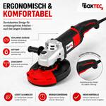 BOXTEC Betonschleifer 180 mm Sanierungsfräse Betonfräse 2.000W-2000 W / 180mm / Starter-SET