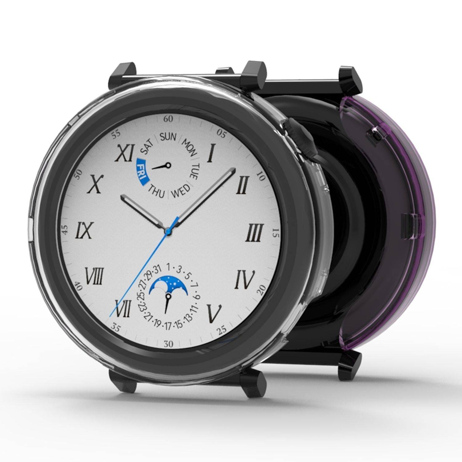 Für Huawei Watch GT 5 41mm Design TPU Smart Watch Schutz Gehäuse Hülle Schwarz