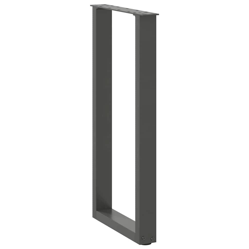 vidaXL Konsolentischbeine U-Form 2 Stk. Anthrazit 38x(72-73) cm Stahl