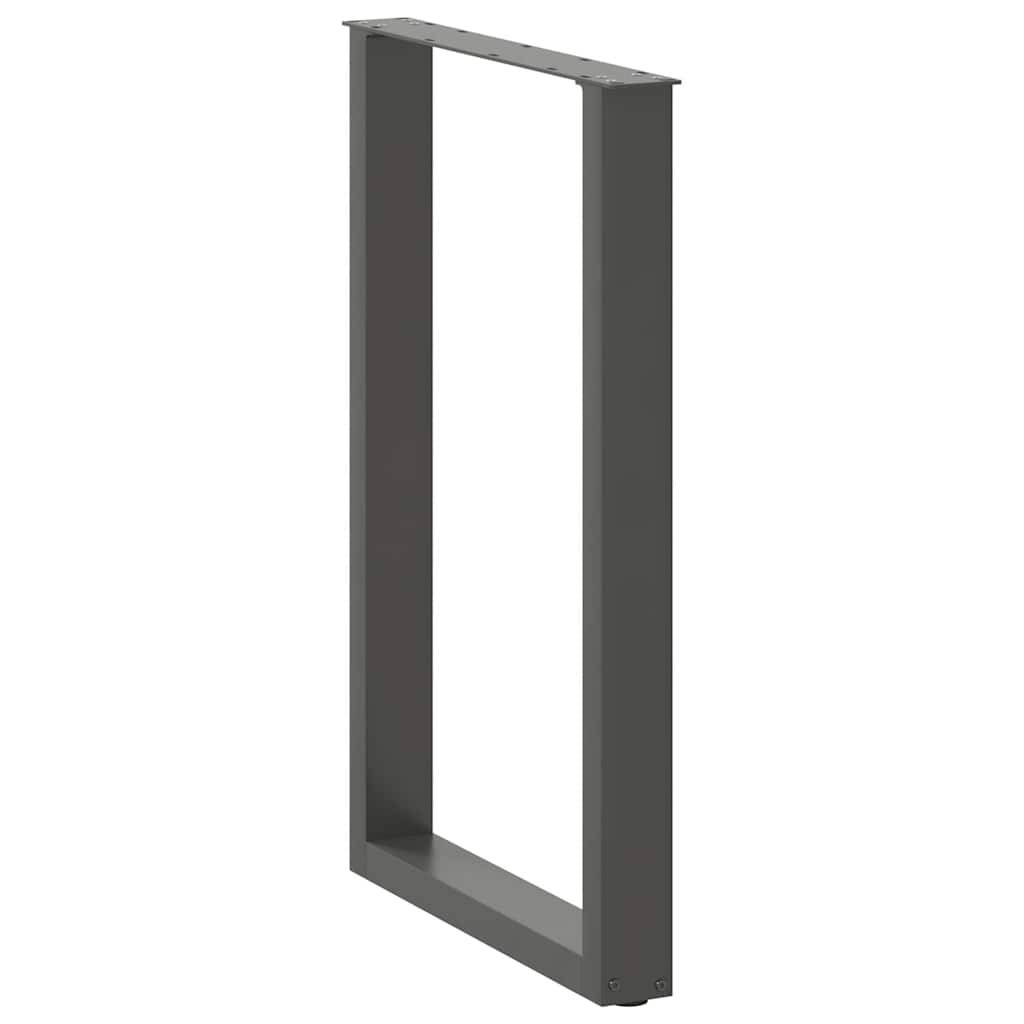 vidaXL Couchtischbeine U-Form 2 Stk. Anthrazit 60x(90-91) cm Stahl