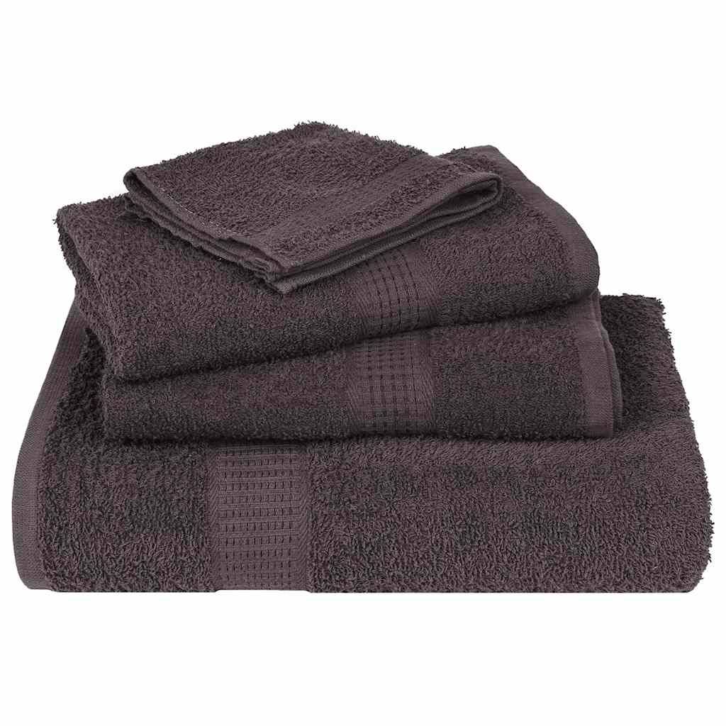 vidaXL Waschlappen 4 Stk. Anthrazit 15x21 cm 360 g/m² 100% Baumwolle