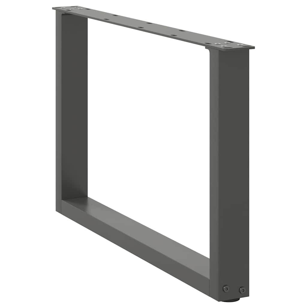 vidaXL Couchtischbeine U-Form 2 Stk. Anthrazit 70x(42-43) cm Stahl