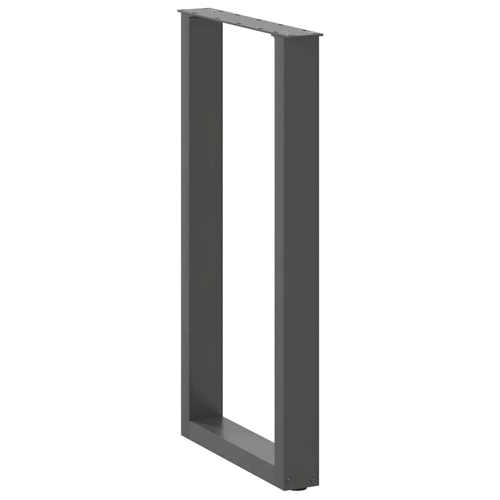 vidaXL Couchtischbeine U-Form 2 Stk. Anthrazit 50x(90-91) cm Stahl