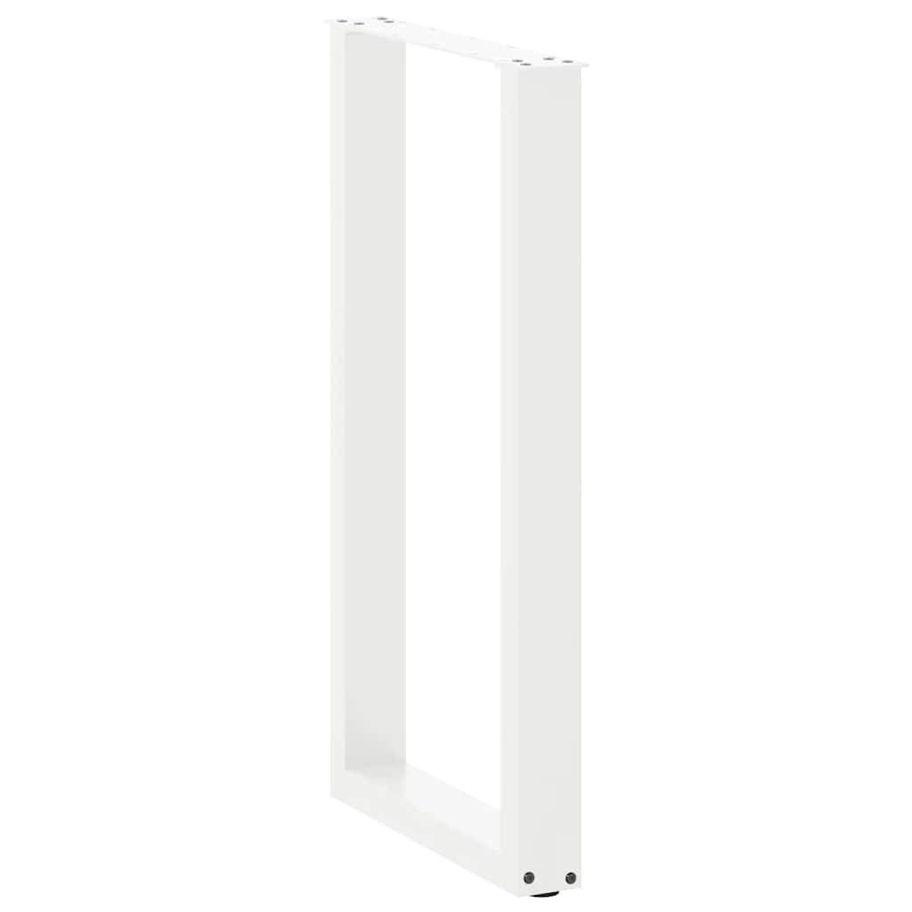 vidaXL Couchtischbeine U-Form 2 Stk. Weiß 40x(90-91) cm Stahl