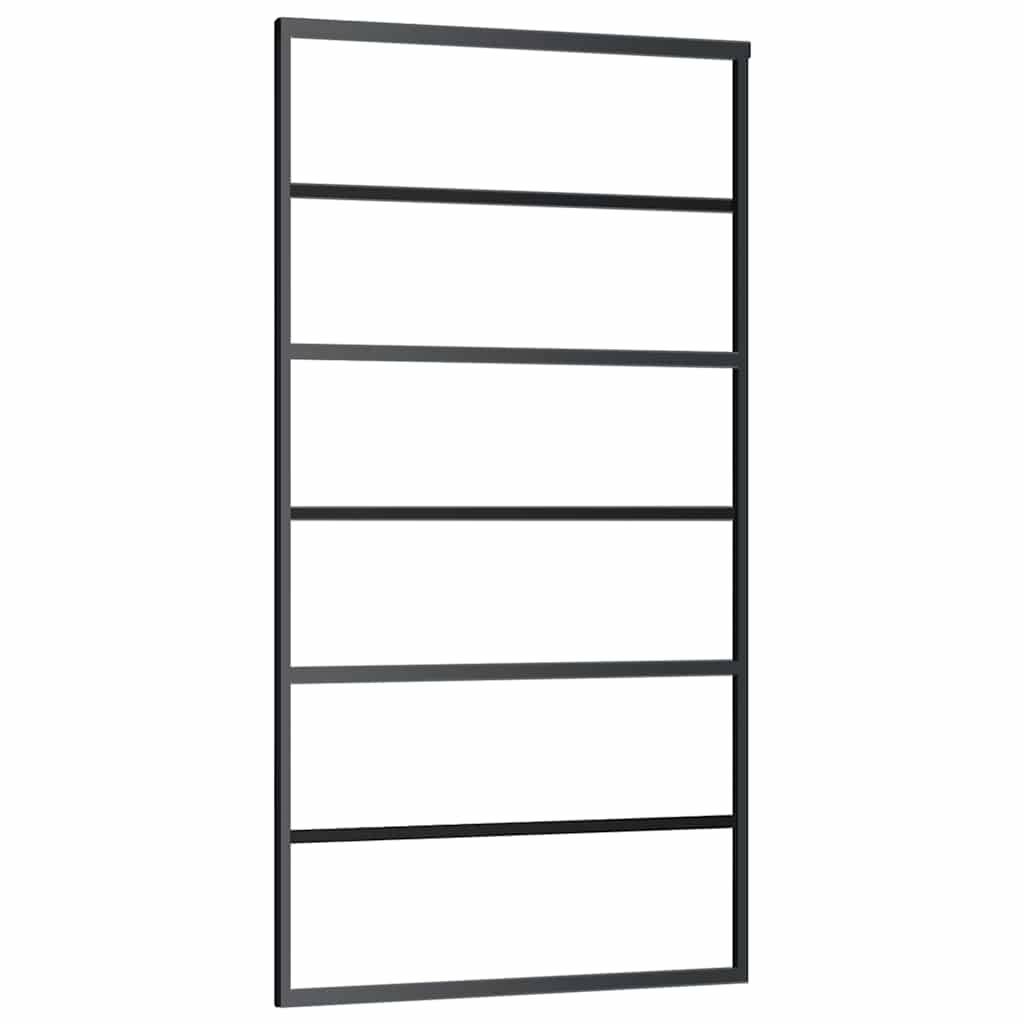 vidaXL Schiebetür mit Beschlag 102x205 cm ESG-Glas & Aluminium