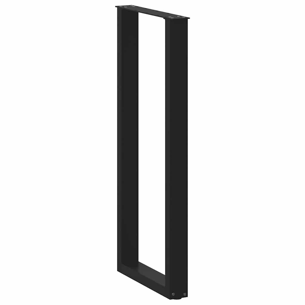 vidaXL Couchtischbeine U-Form 2 Stk. Schwarz 40x(110-111) cm Stahl