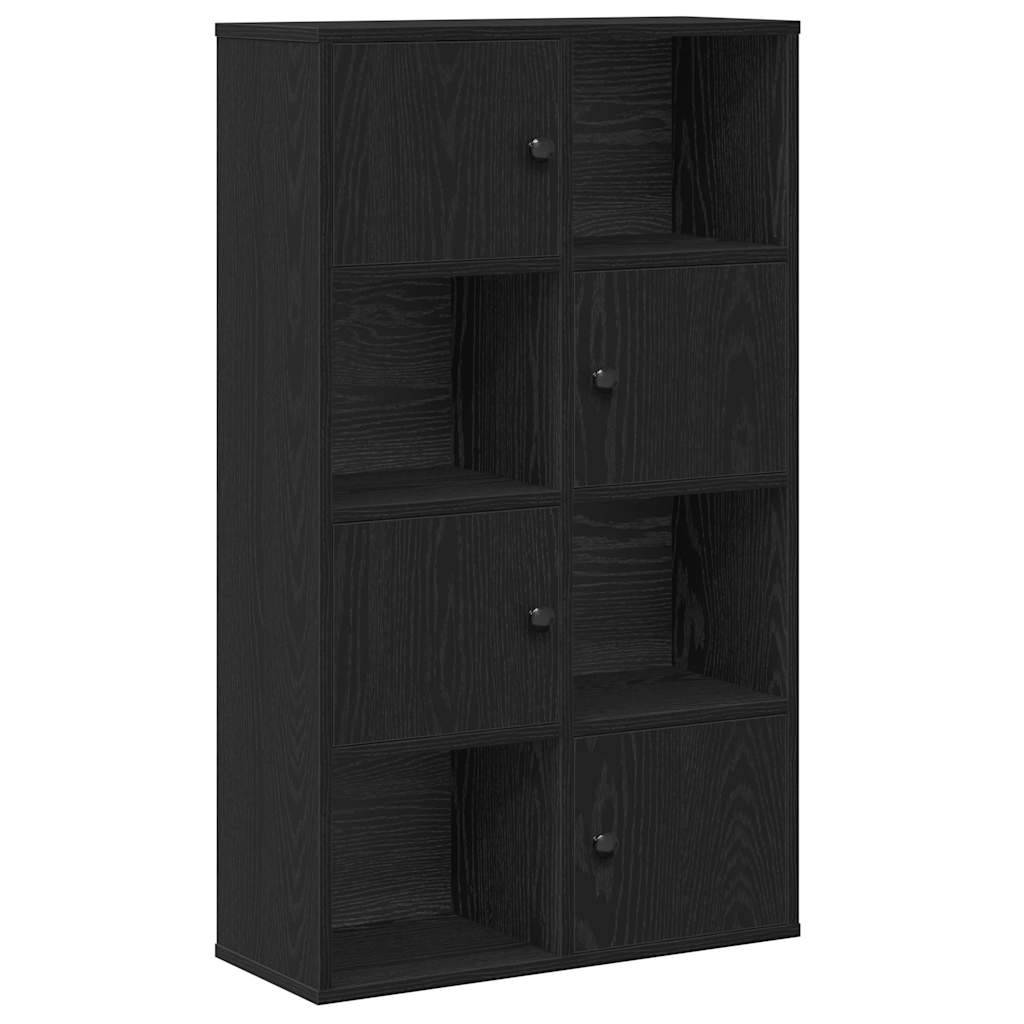 vidaXL Bücherregal Schwarz Eichen-Optik 60x24x101,5 cm Holzwerkstoff
