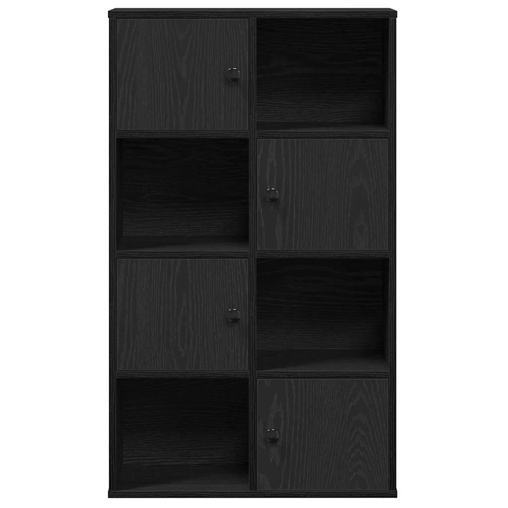 vidaXL Bücherregal Schwarz Eichen-Optik 60x24x101,5 cm Holzwerkstoff