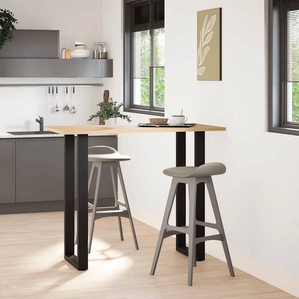 vidaXL Couchtischbeine U-Form 2 Stk. Schwarz 40x(110-111) cm Stahl