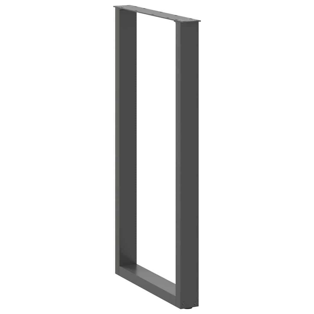 vidaXL Couchtischbeine U-Form 2 Stk. Anthrazit 60x(110-111) cm Stahl