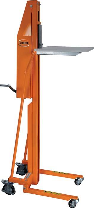 Materialheber m.Kunststoff-Plattform Hubh.1500mm PU-Bereifung Trgf.200kg