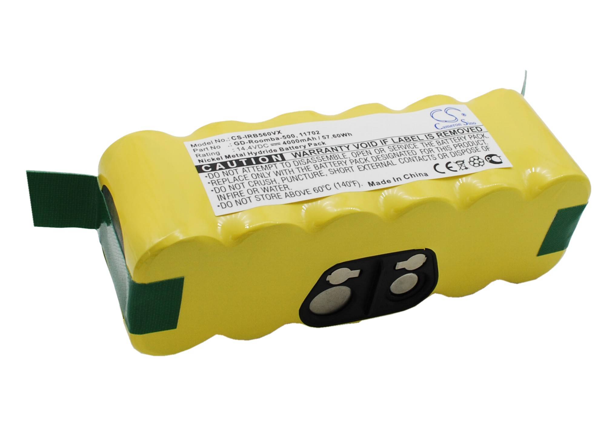 Ersatzakku - CS-IRB560VX - Klarstein Cleanmate / iRobot Roomba / Vileda 137173 - 14,4 Volt 4000mAh Ni-MH