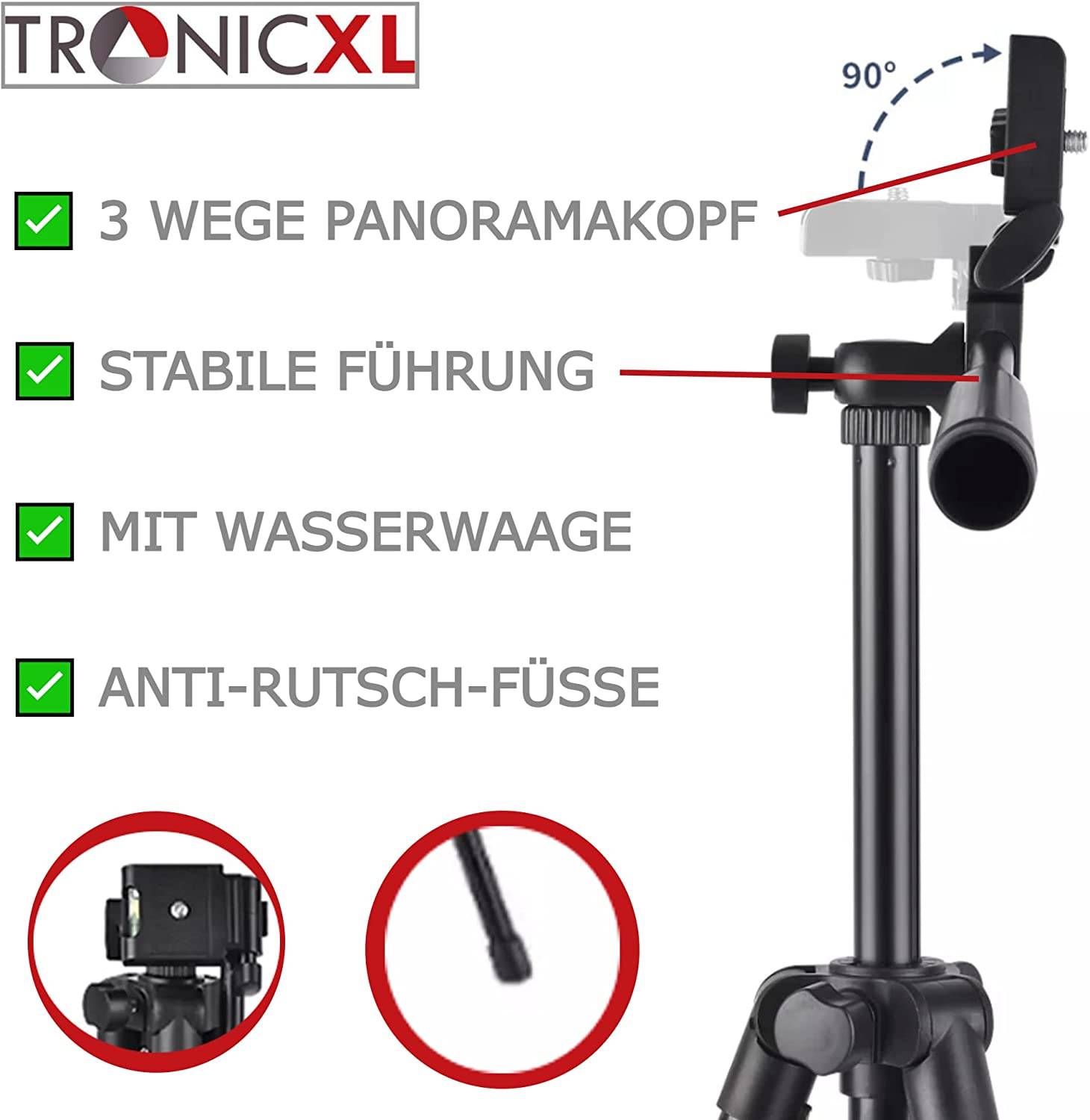 30-63cm Schießstock Zielstock Pirschstock Stativ + Auflage für Objektiv Gewehr Gewehrauflage Tripod Jagd Stabil