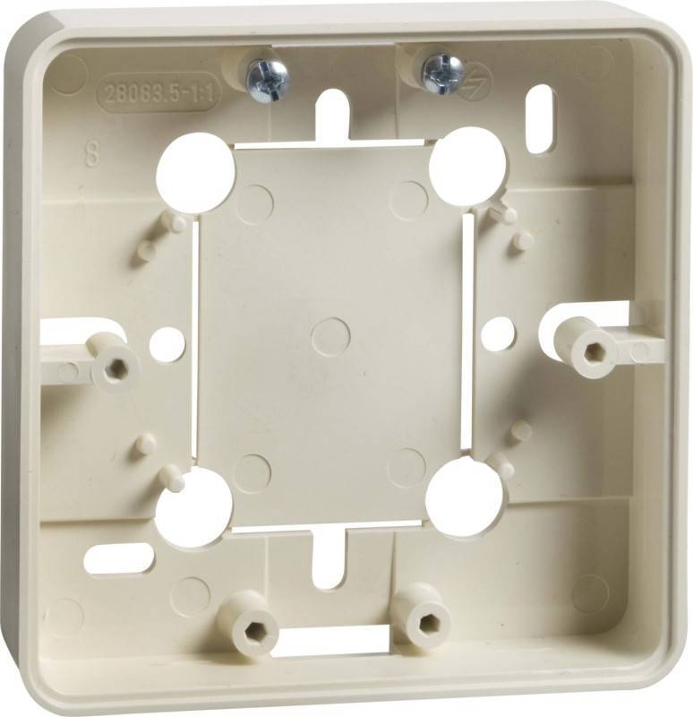 ELSO Renovierung Geräteträger 504100 flach perlweiss Install.Baumaterial Schaltermat/Geb.Steu