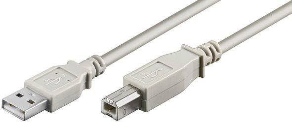 Hapena USB-Kabel 1,8m USB2AB2 USB 2.0,A-Stecker auf B-Stecker,grau Unterhaltungselektr. Zubehör