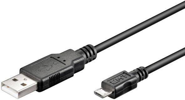 Hapena microUSB-Kabel sw 1m USBAM11/1 A-Stecker auf 5-pol-Micro B-Stecker Unterhaltungselektr. Video