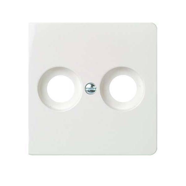 ELSO Renovierung Koax-Abdeckung 503610 2Loch perlweiss Install.Baumaterial Schaltermat/Geb.Steu