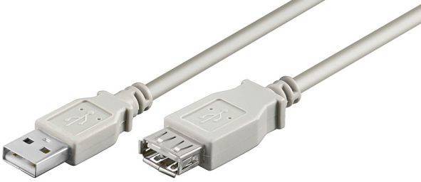 Hapena USB-Verlängerung 3m USB2AAV3 USB 2.0 A-Stecker auf A-Kupplung grau Unterhaltungselektr.