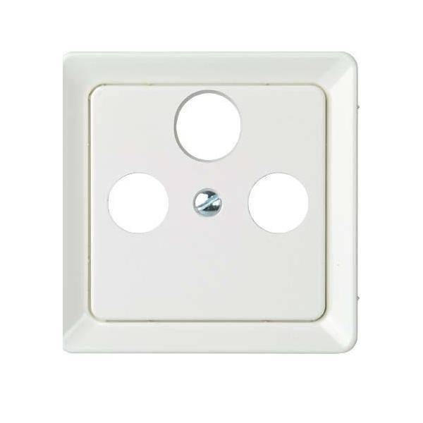 ELSO Renovierung Koax-Abdeckung 503624 3Loch reinweiss Install.Baumaterial Schaltermat/Geb.Steu