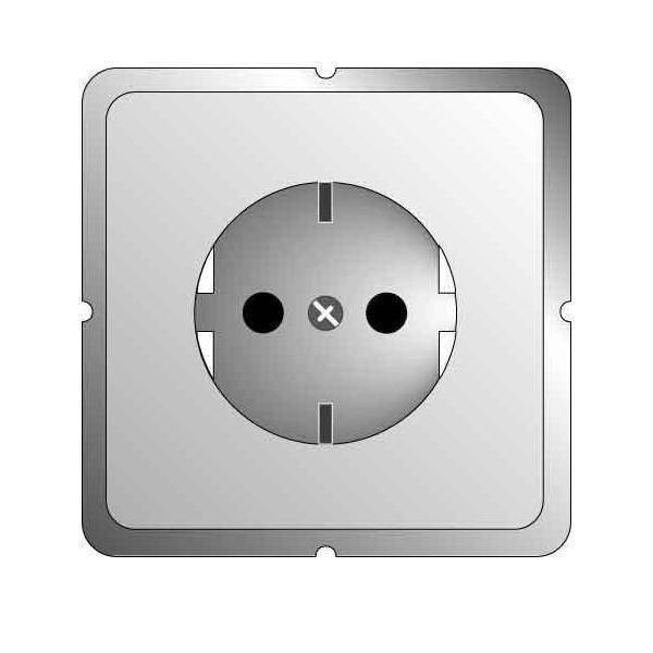 ELSO Fashion Schuko Kombi mit 215004 Schraubklemmen reinweiss Install.Baumaterial Schalter