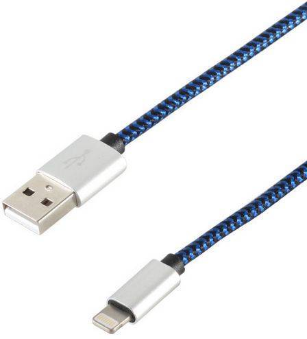 Hapena Lightning-Kabel 2m 5122060203 8-pol Lightning auf USB-A 2.0, Nylon Unterhaltungselektr. Video