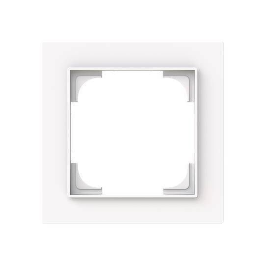 BJ Abdeckrahmen 1-fach 1721-44G Busch-art linear studioweiß Install.Baumaterial Schalter