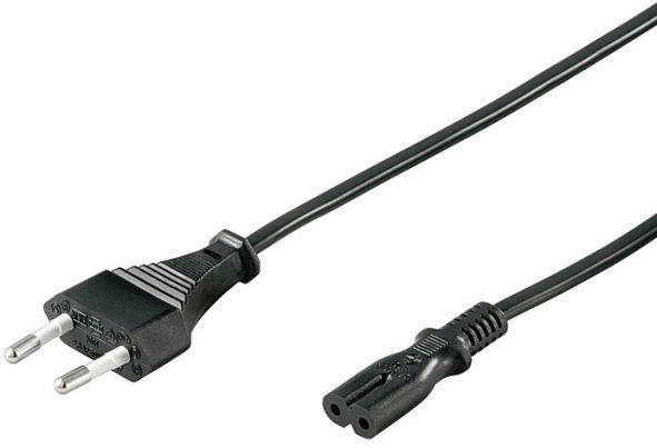 Hapena Netzkabel Eurostecker 5m 41050 gerade Stecker,schwarz Unterhaltungselektr. Zubehör Video