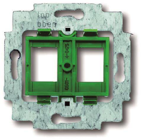 BJ UP Tragring mit grünem Sockel 1810 für 2 Modular Jack Einsätze Install.Baumaterial Schalter